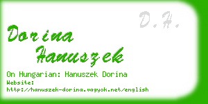 dorina hanuszek business card